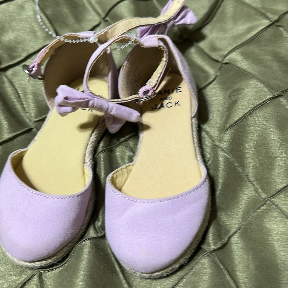 Janie and Jack Purple Dress Shoes Elegant Ankle Straps - Picture 2 of 5